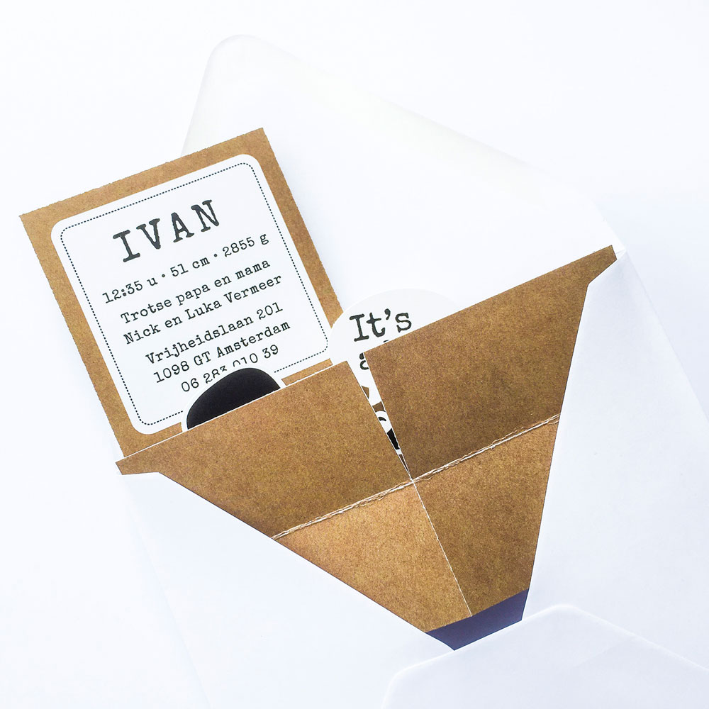 Pop up doosje "It's a boy" Pop up doosje "It's a boy"