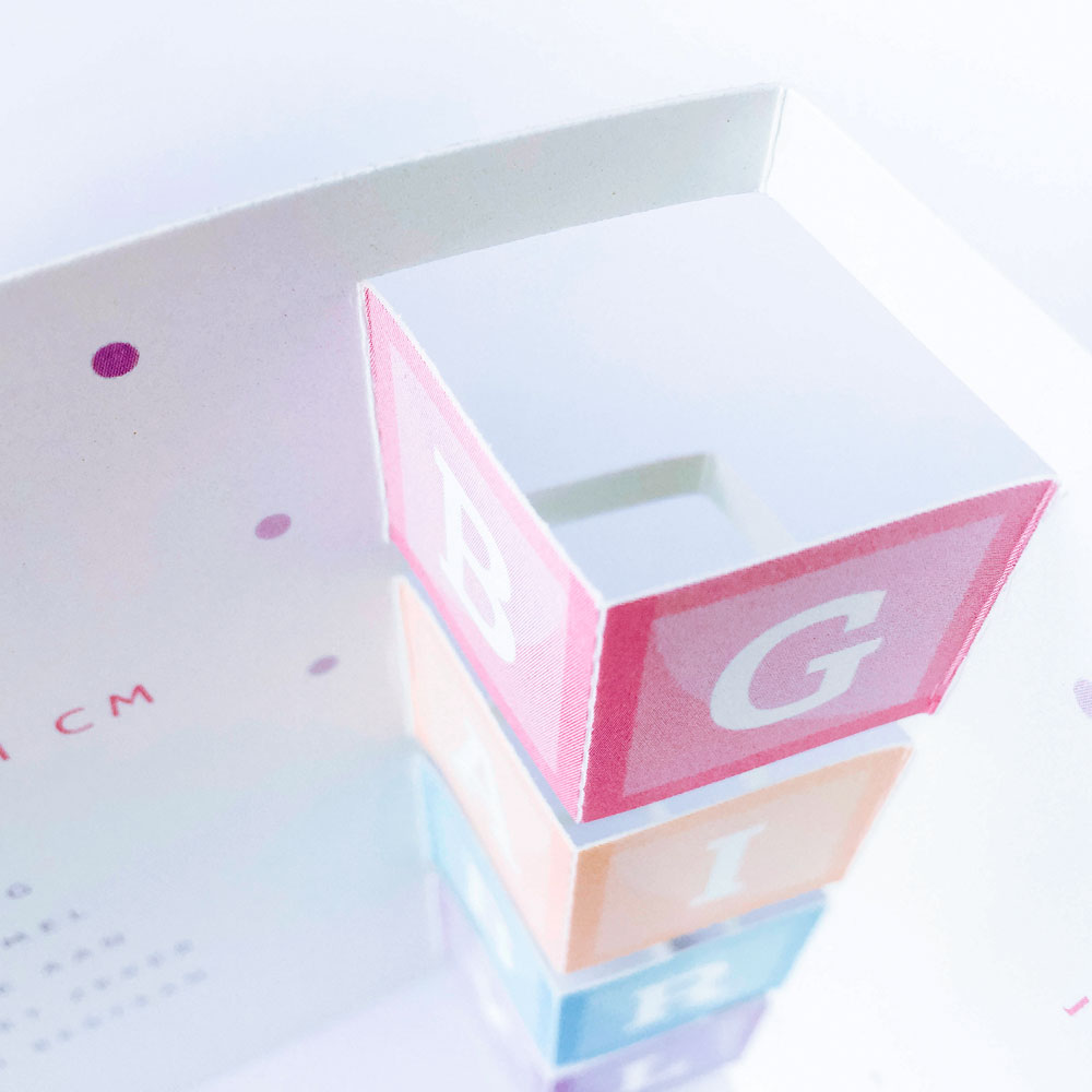 Drieluik kaart met unicorn roze Drieluik kaart met unicorn roze