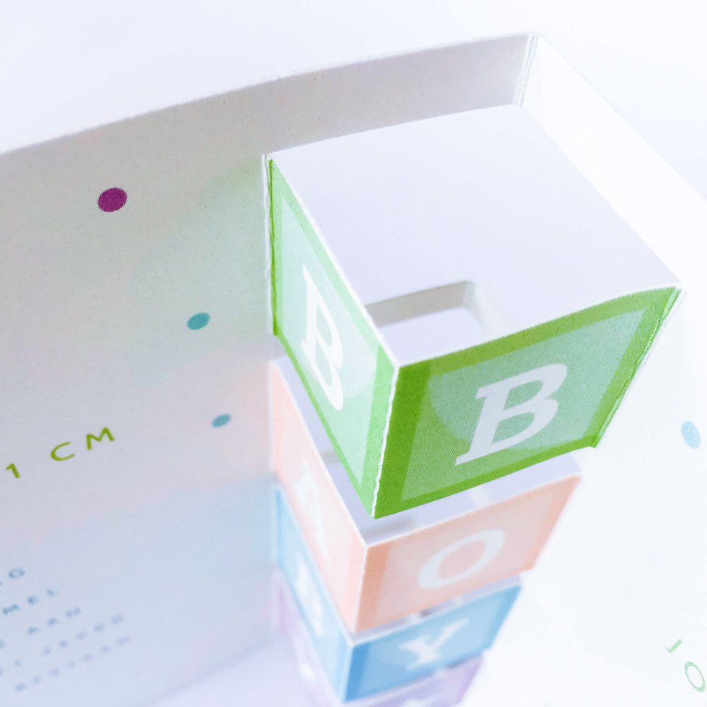 Drieluik kaart met unicorn blauw Drieluik kaart met unicorn blauw