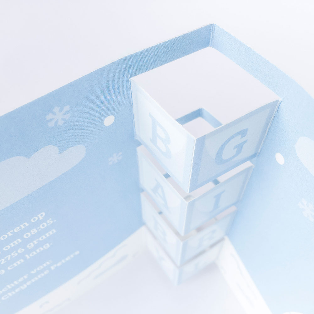 Drieluik kaart met pinguins girl Drieluik kaart met pinguins girl