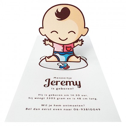 Pop Up kaart met baby Pop Up kaart met baby