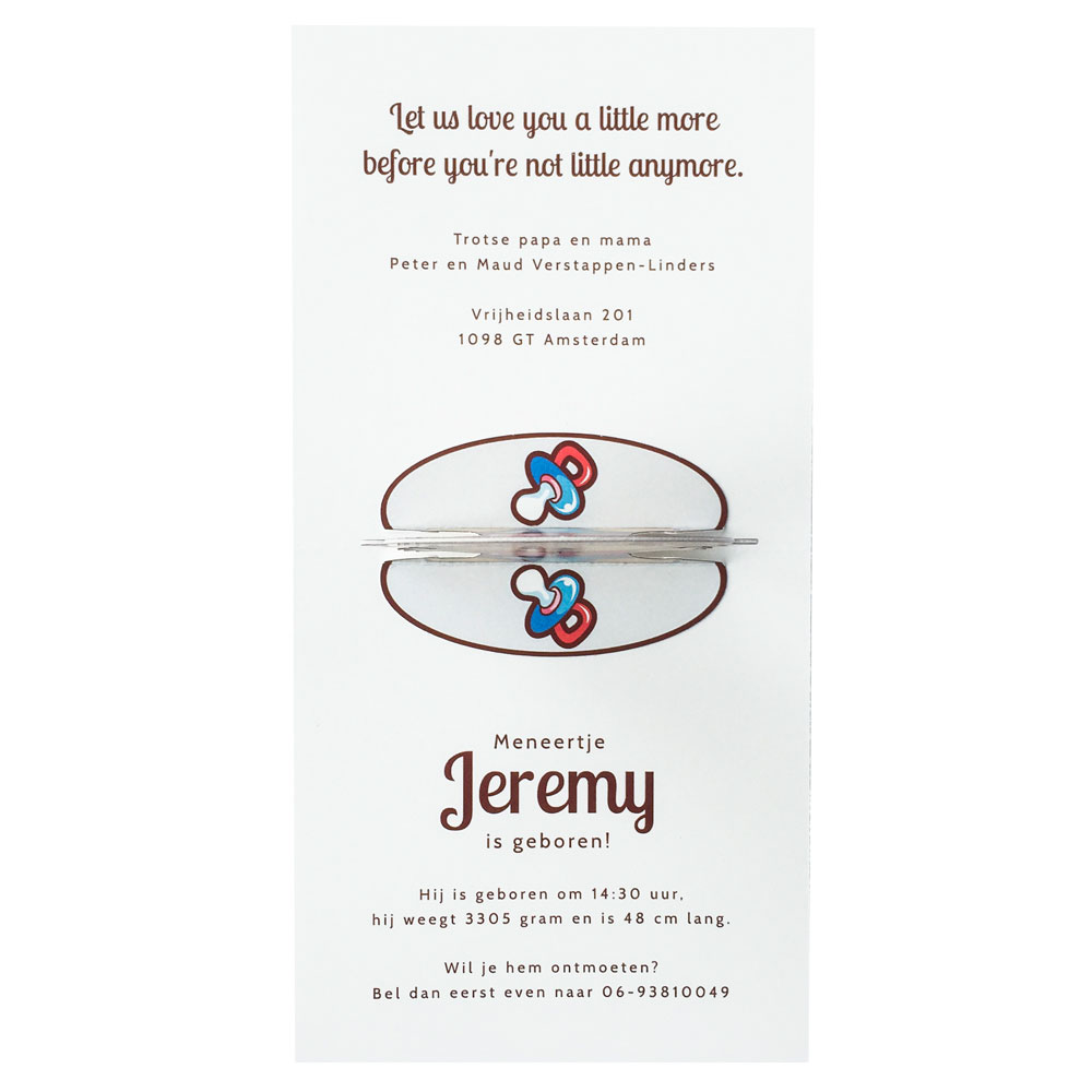 Pop Up kaart met baby Pop Up kaart met baby