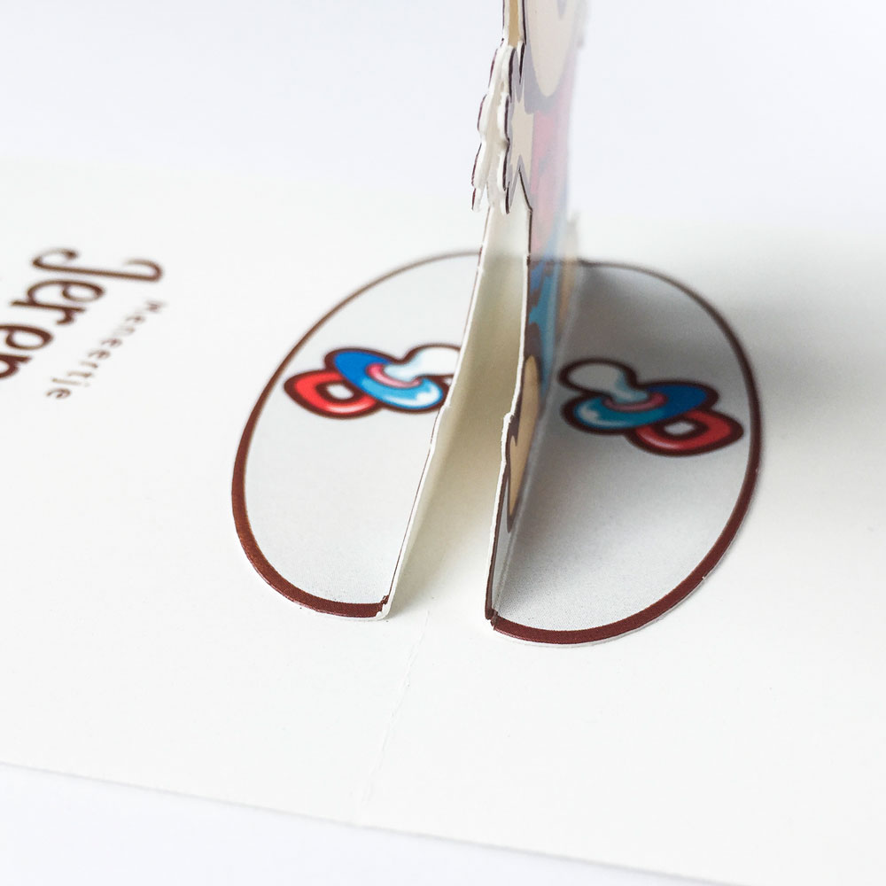 Pop Up kaart met baby Pop Up kaart met baby