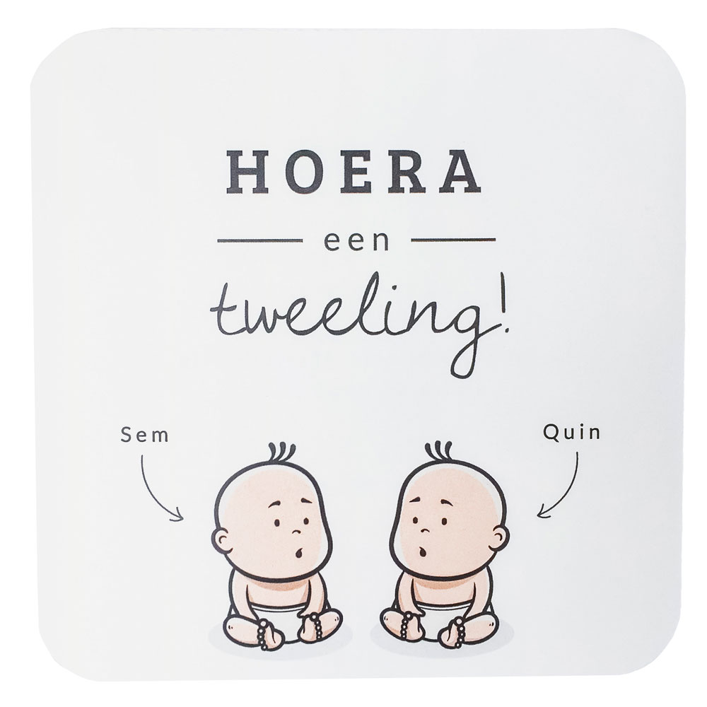 Pop Up kaart met tweeling Pop Up kaart met tweeling