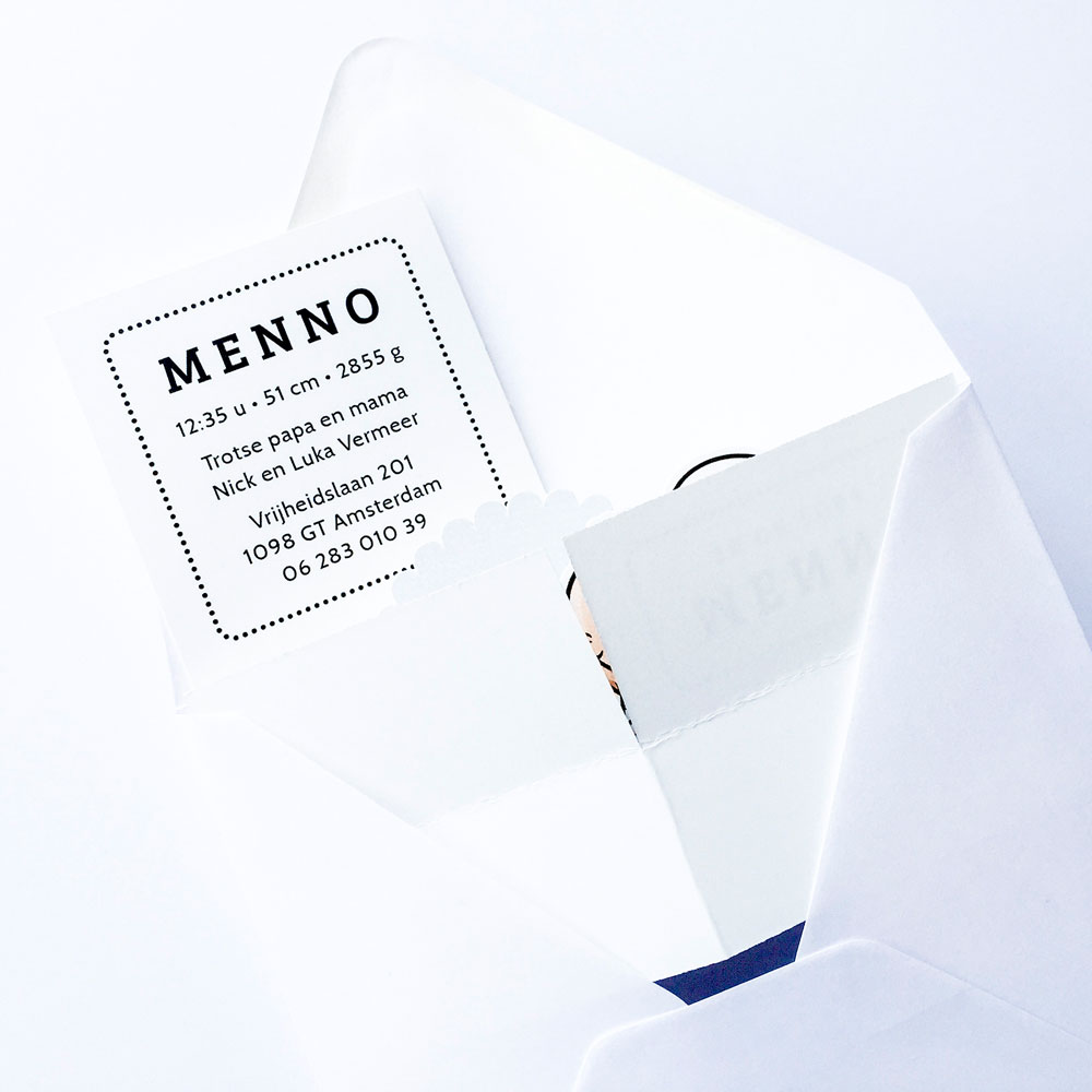 Pop up doosje "Ik ben er eindelijk" Pop up doosje "Ik ben er eindelijk"