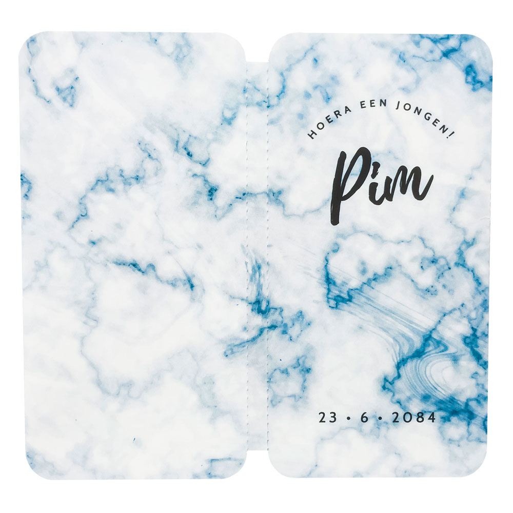 Gestanst geboortekaartje "Smartphone blauw" Gestanst geboortekaartje "Smartphone blauw"