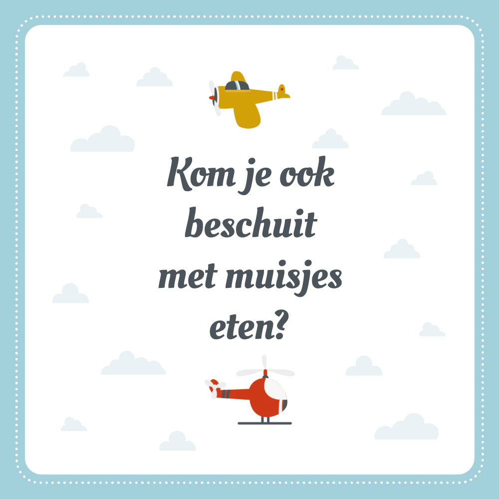 Avontuurlijke geboorte doordraaikaart met vliegtuigjes Avontuurlijke geboorte doordraaikaart met vliegtuigjes