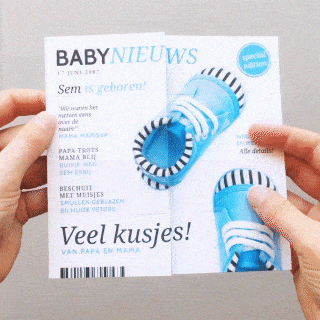 Doordraaier babynieuws blauw