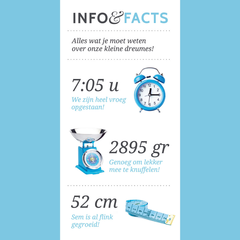 Doordraaier babynieuws blauw Doordraaier babynieuws blauw