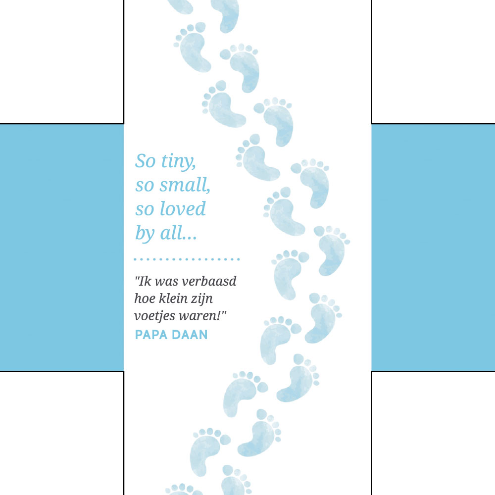 Doordraaier babynieuws blauw Doordraaier babynieuws blauw