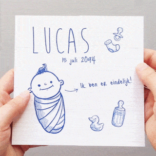 Dolle Doordraaier met blauwe illustraties