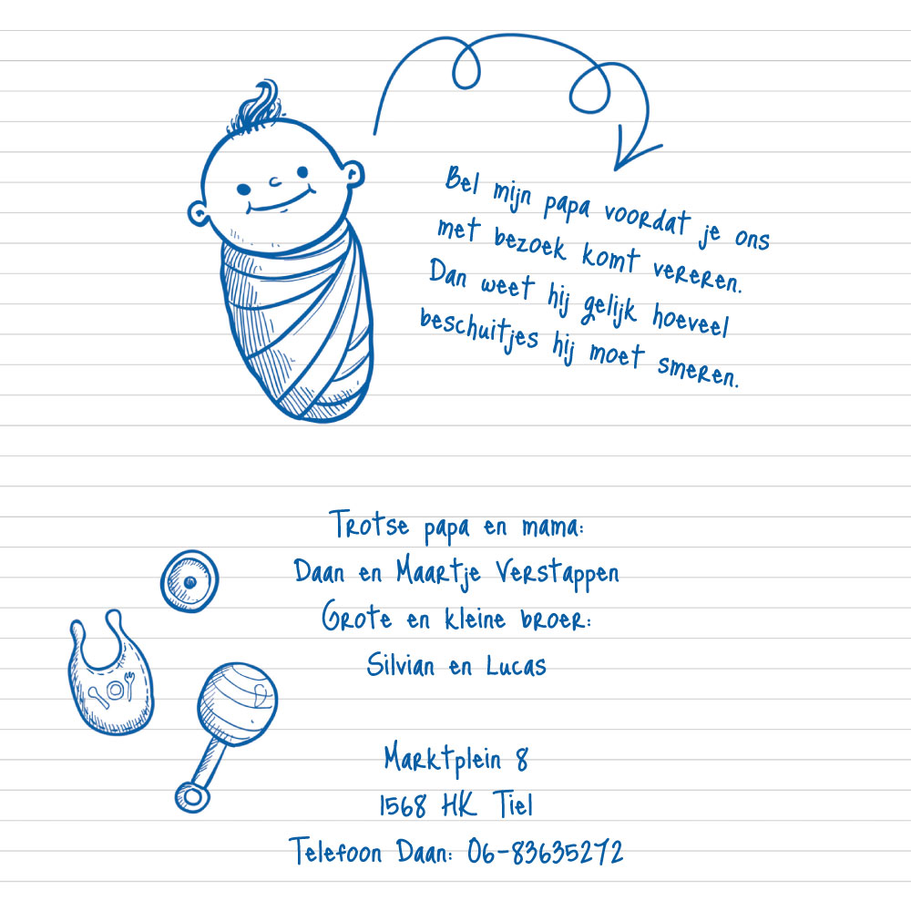 Dolle Doordraaier met blauwe illustraties Dolle Doordraaier met blauwe illustraties