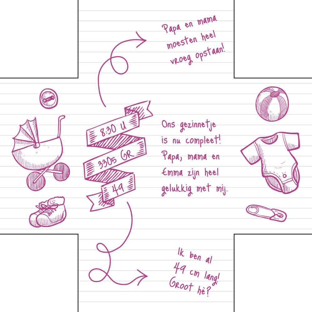 Dolle Doordraaier met roze illustraties Dolle Doordraaier met roze illustraties