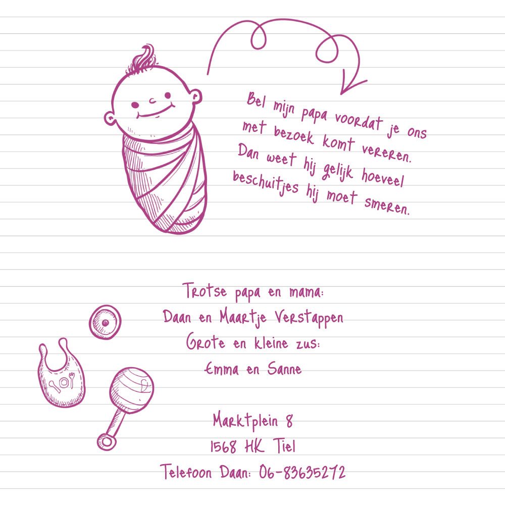 Dolle Doordraaier met roze illustraties Dolle Doordraaier met roze illustraties