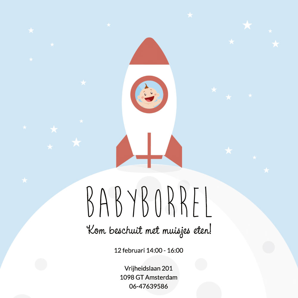 Doordraai geboortekaartje "Wolken & Maan" Doordraai geboortekaartje "Wolken & Maan"