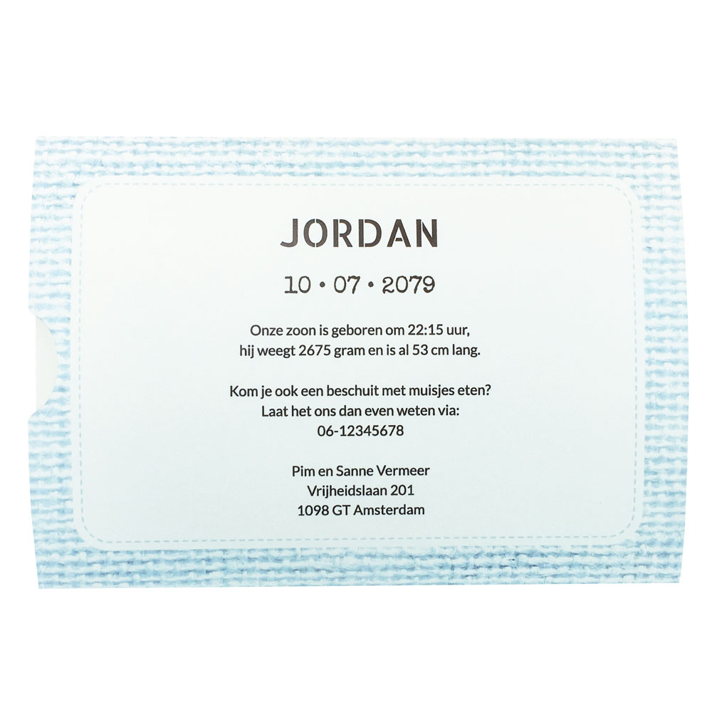 Foto schuifkaartje "Ster hout blauw" Foto schuifkaartje "Ster hout blauw"