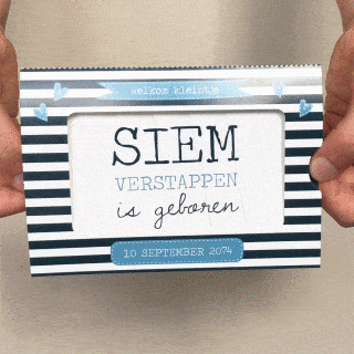 Schuifkaartje "Streepje voor zwart/wit" Schuifkaartje "Streepje voor zwart/wit"