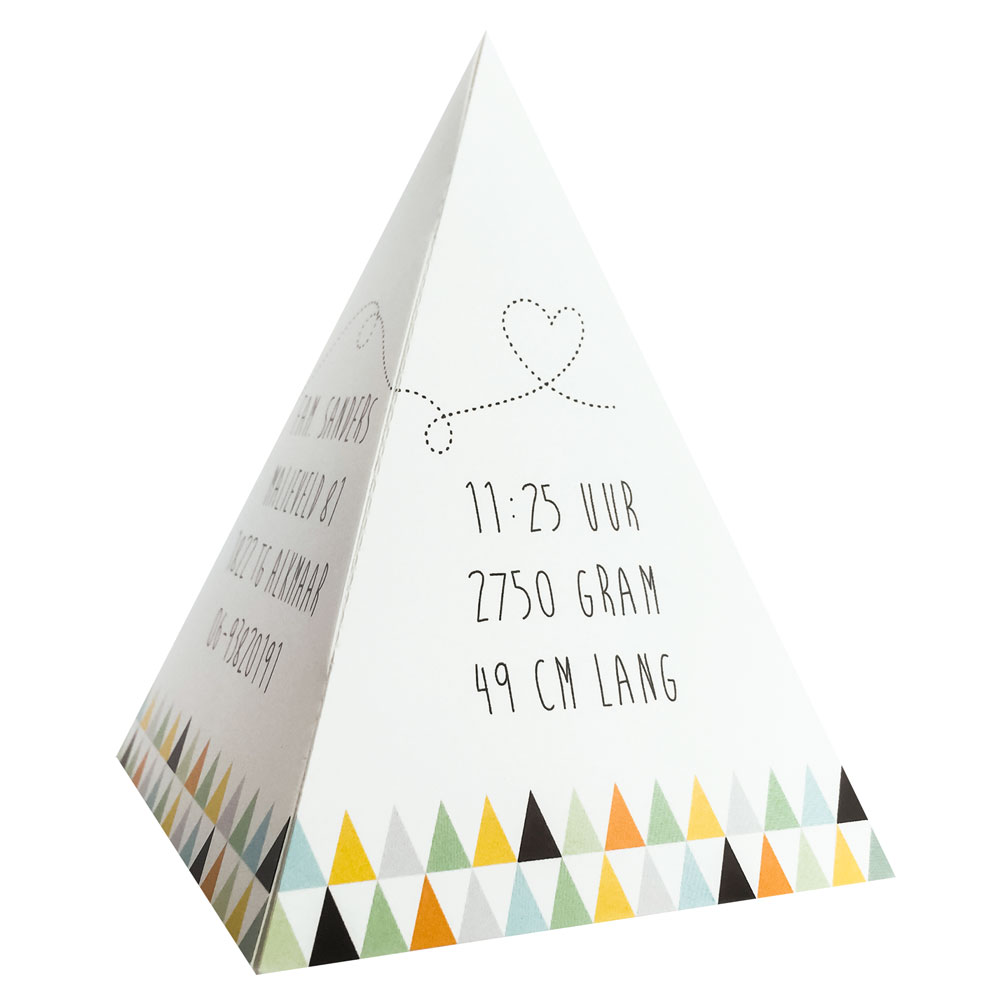 Gestanst geboortekaartje "Tipi tent - Bijtje" Gestanst geboortekaartje "Tipi tent - Bijtje"