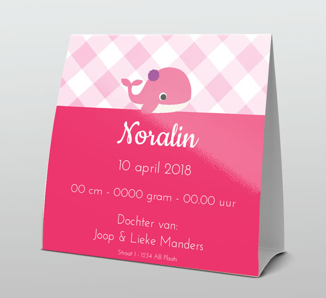 Walvisje met bloemetje Walvisje met bloemetje