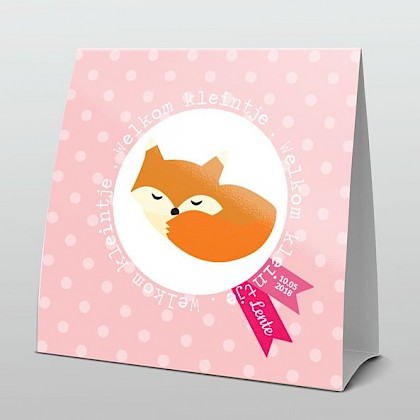 Lief vosje licht roze