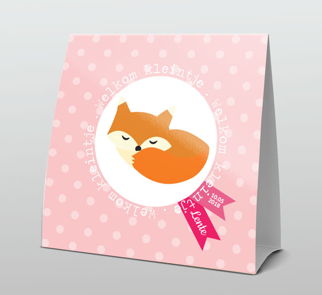 Lief vosje licht roze Lief vosje licht roze