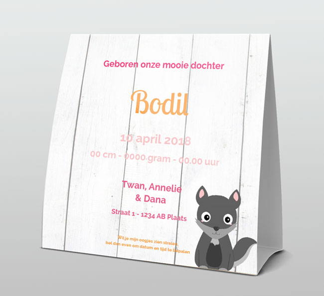 Wolf met roze strikje Wolf met roze strikje