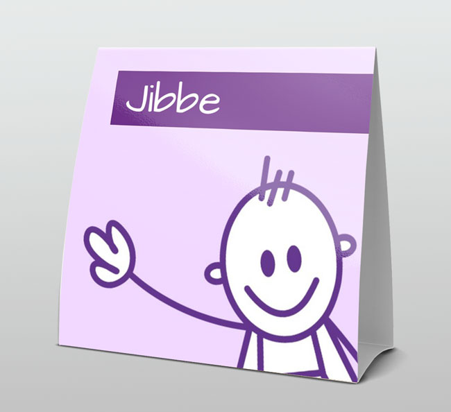 Jongen kuif paars getekend Jongen kuif paars getekend