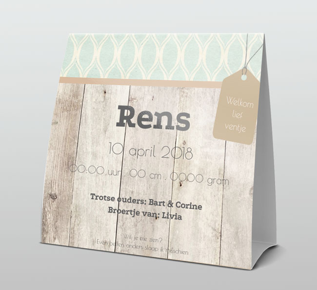 Retro hout en labeltje Retro hout en labeltje