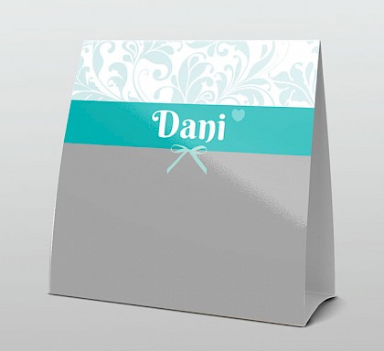 Barokstijl in turquoise en grijs