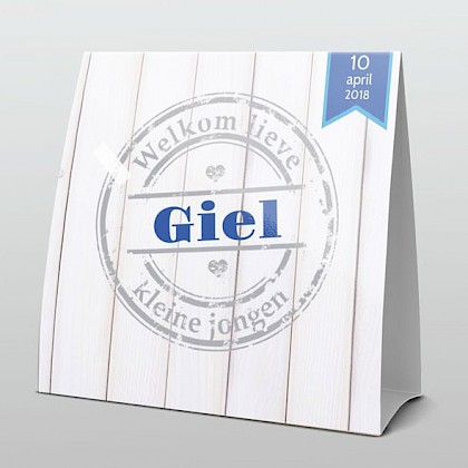 Stoer steigerhout met blauw