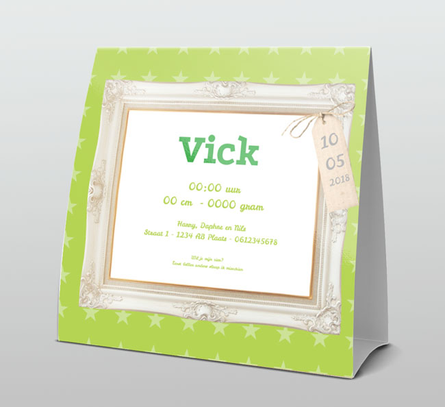 Barokstijl houtenlijstje groen Barokstijl houtenlijstje groen