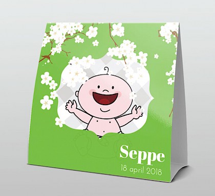 met eenvoudig getekende blije baby