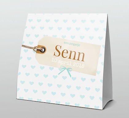 retro design met blauwe hartjes