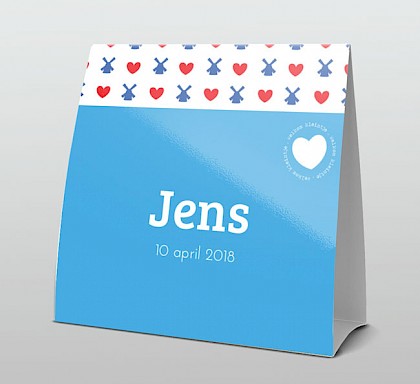 Tentkaart "Oer-Hollands blauw" Tentkaart "Oer-Hollands blauw"