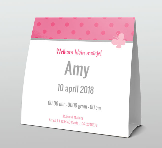 Roze met wit kader Roze met wit kader