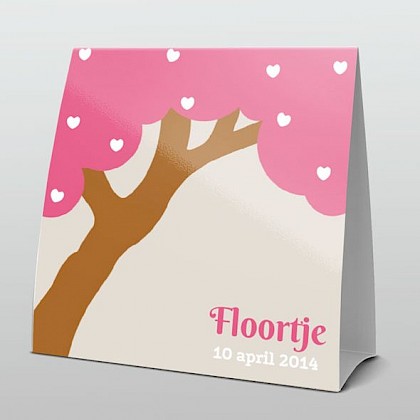 Roze boom met hartjes