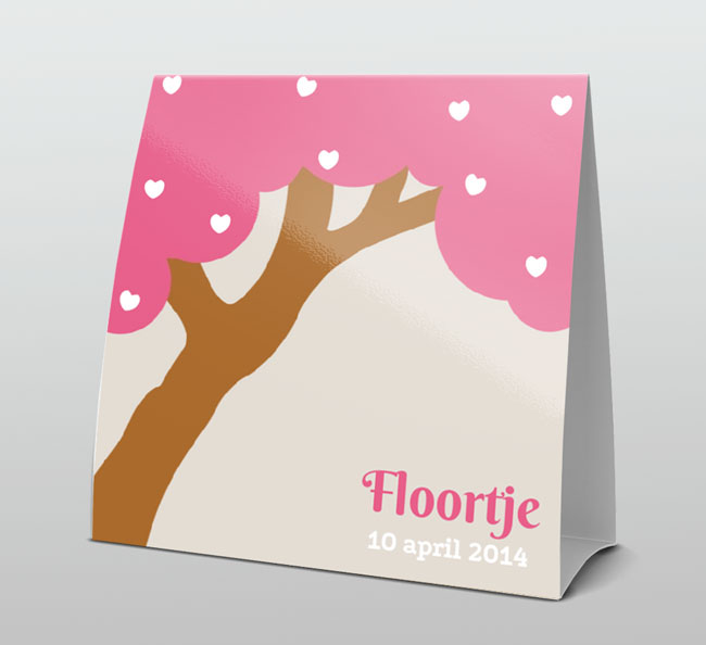 Roze boom met hartjes Roze boom met hartjes