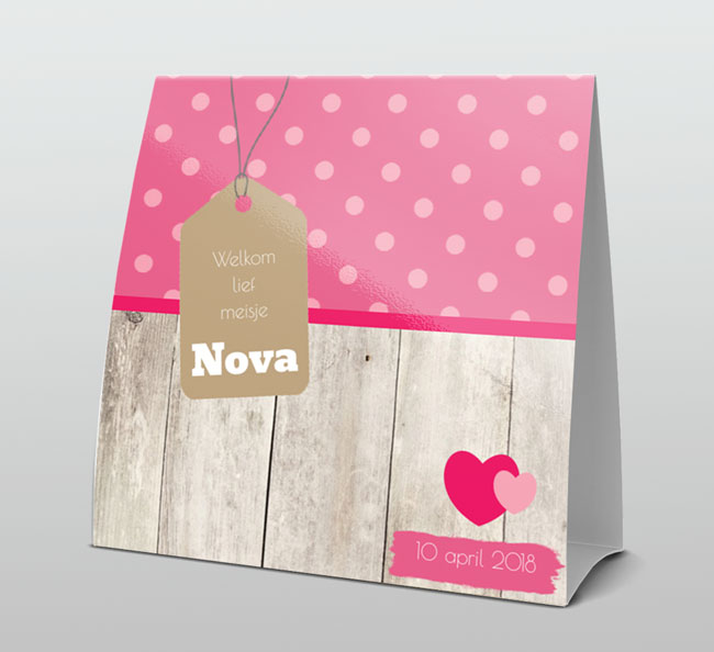 Trendy met roze op steigerhout Trendy met roze op steigerhout