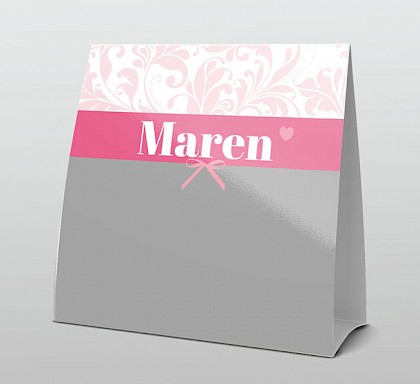 Barokstijl in roze met strikje