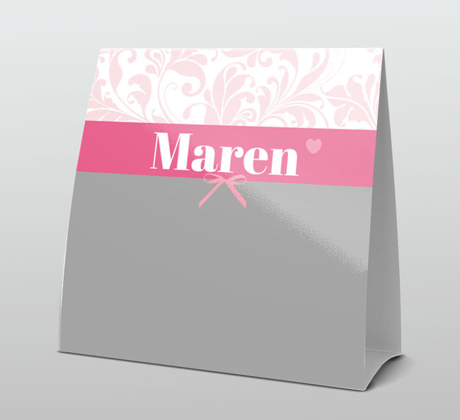 Barokstijl in roze met strikje Barokstijl in roze met strikje