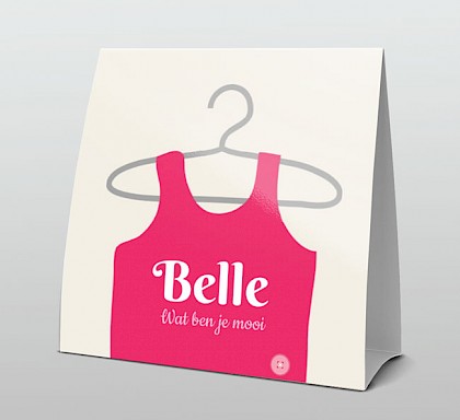 grappig getekend roze rompertje