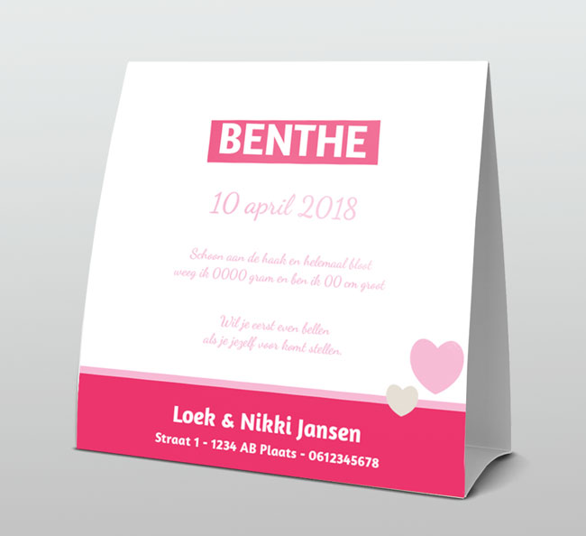 Eenvoudig roze met wit groot hart Eenvoudig roze met wit groot hart