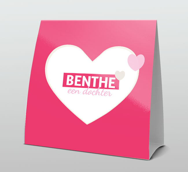 Eenvoudig roze met wit groot hart Eenvoudig roze met wit groot hart