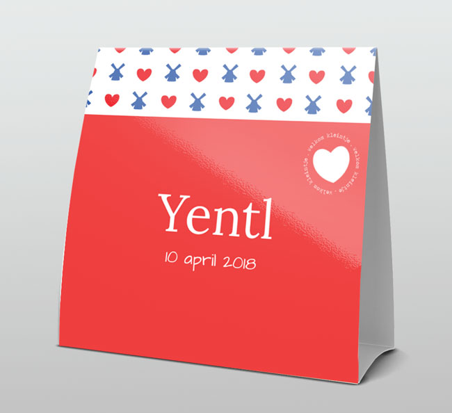 Hollands rood met blauwe molentjes Hollands rood met blauwe molentjes