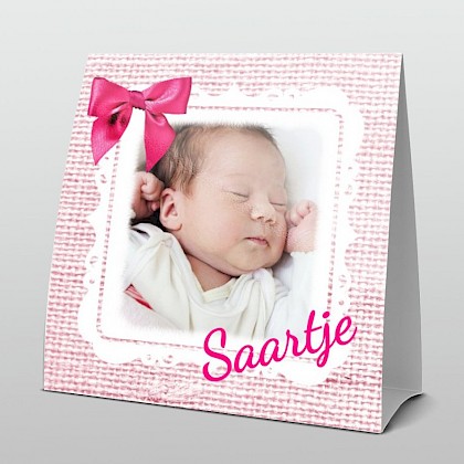 Foto op linnenpatroon