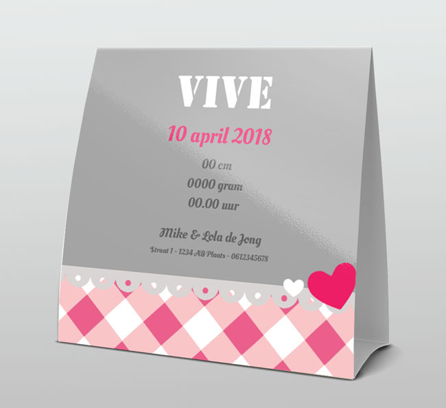 Roze ruitje met sterretjes Roze ruitje met sterretjes