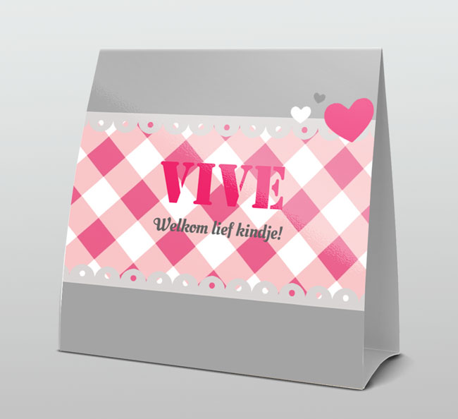 Roze ruitje met sterretjes Roze ruitje met sterretjes