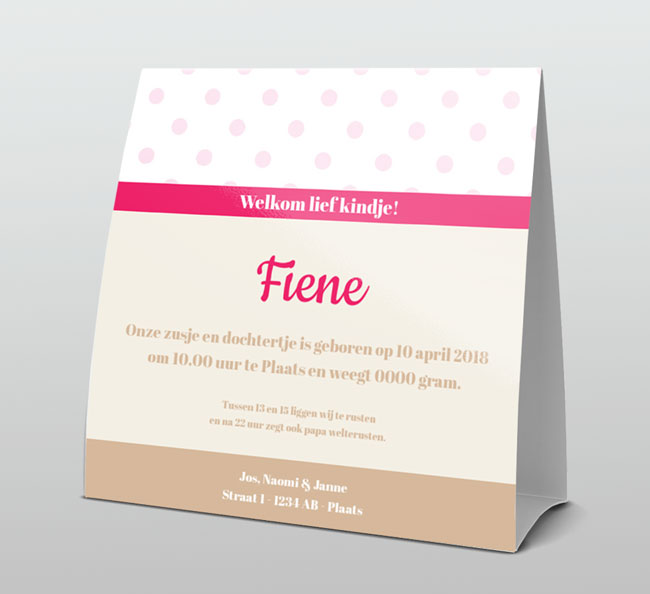 Trendy beige stempelkader met roze lint Trendy beige stempelkader met roze lint