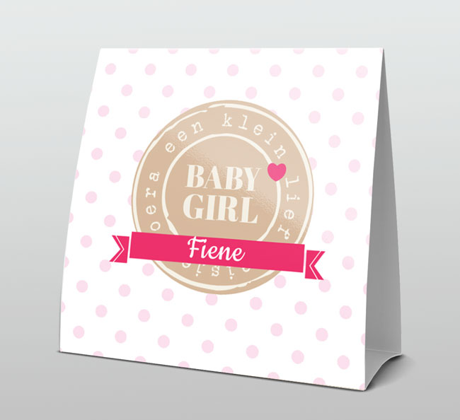 Trendy beige stempelkader met roze lint Trendy beige stempelkader met roze lint