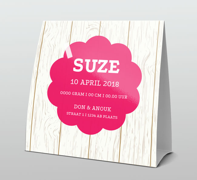 Tentkaart "Roze poststempel" Tentkaart "Roze poststempel"